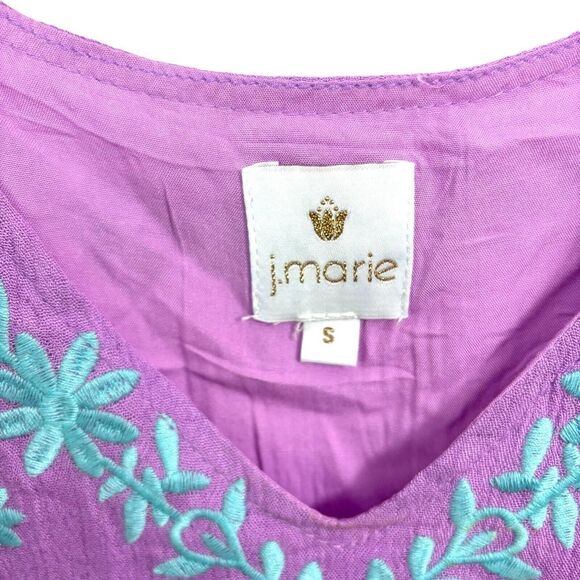 J Marie embroidered Madeline Dress Lavender Size S Peasant Cottagecore - Picture 8 of 10